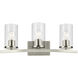 Crosby 3 Light 23 inch Brushed Nickel Bath Light Wall Light