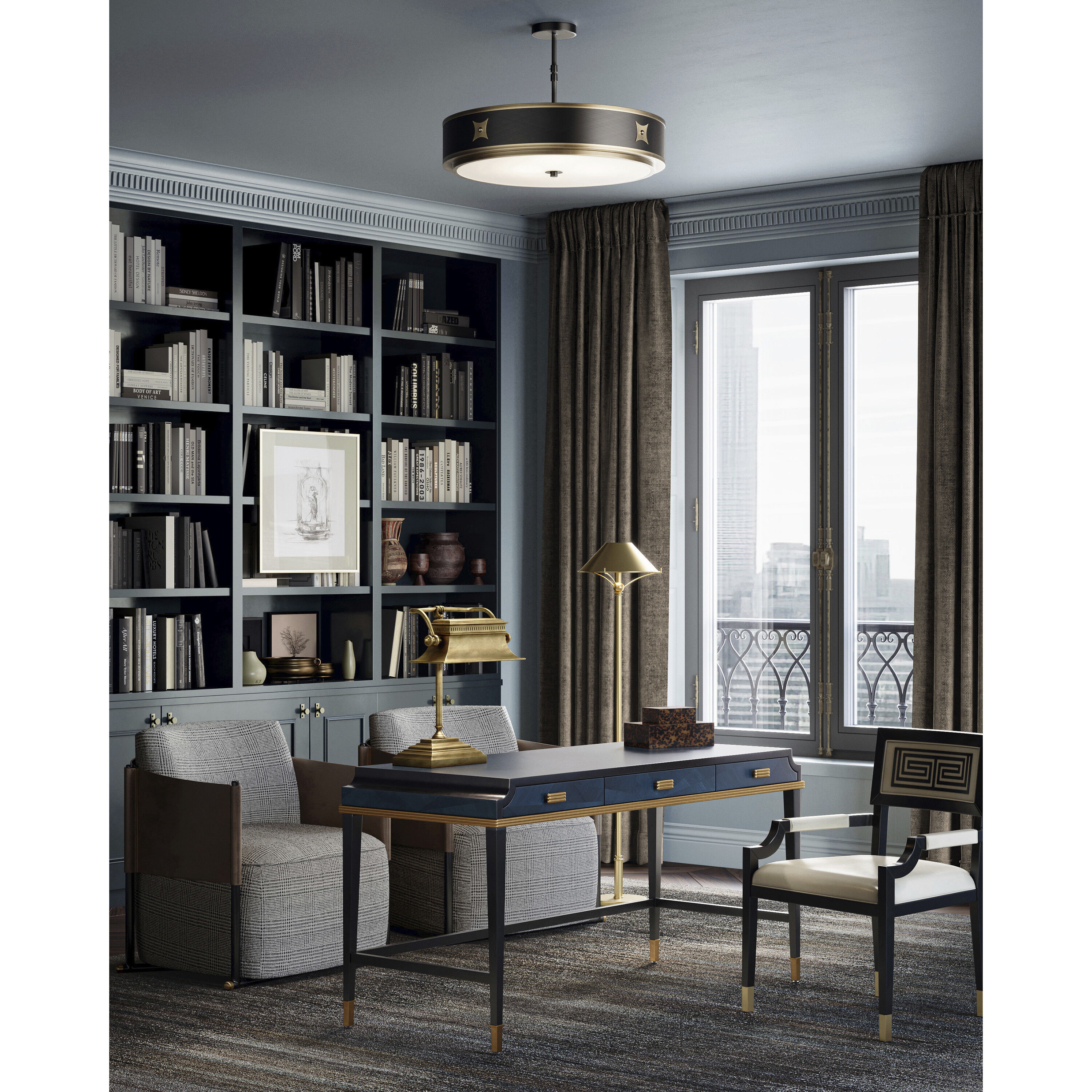 Malvasia 19 inch 25 watt Vintage Brass Desk Lamp Portable Light