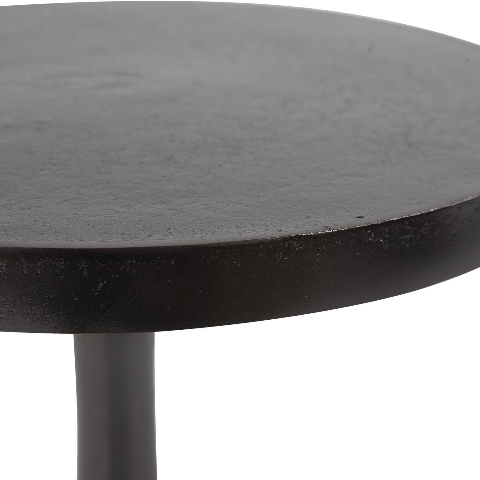 Swanson 20 X 15 inch Ebony and Nickle Drink Table