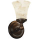 Alabaster Rocks LED 5.5 inch Polished Chrome Wall Sconce Wall Light in 700 Lm LED, Tradition