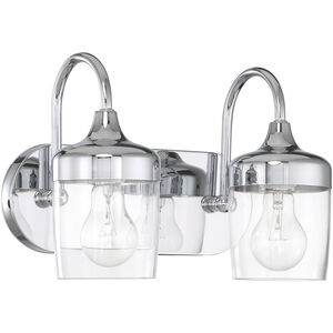 Wrenn 2 Light 12.75 inch Chrome Vanity Light Wall Light