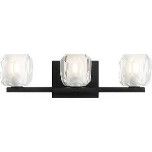 Carleton 3 Light 18 inch Matte Black Bath Vanity Light Wall Light