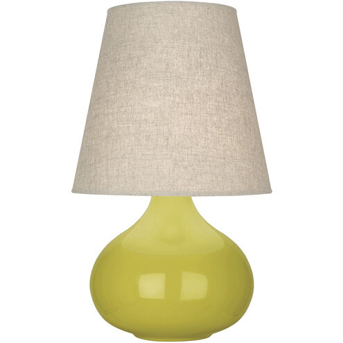 Small June 23.5 inch 150.00 watt Citron Accent Lamp Portable Light in Buff Linen