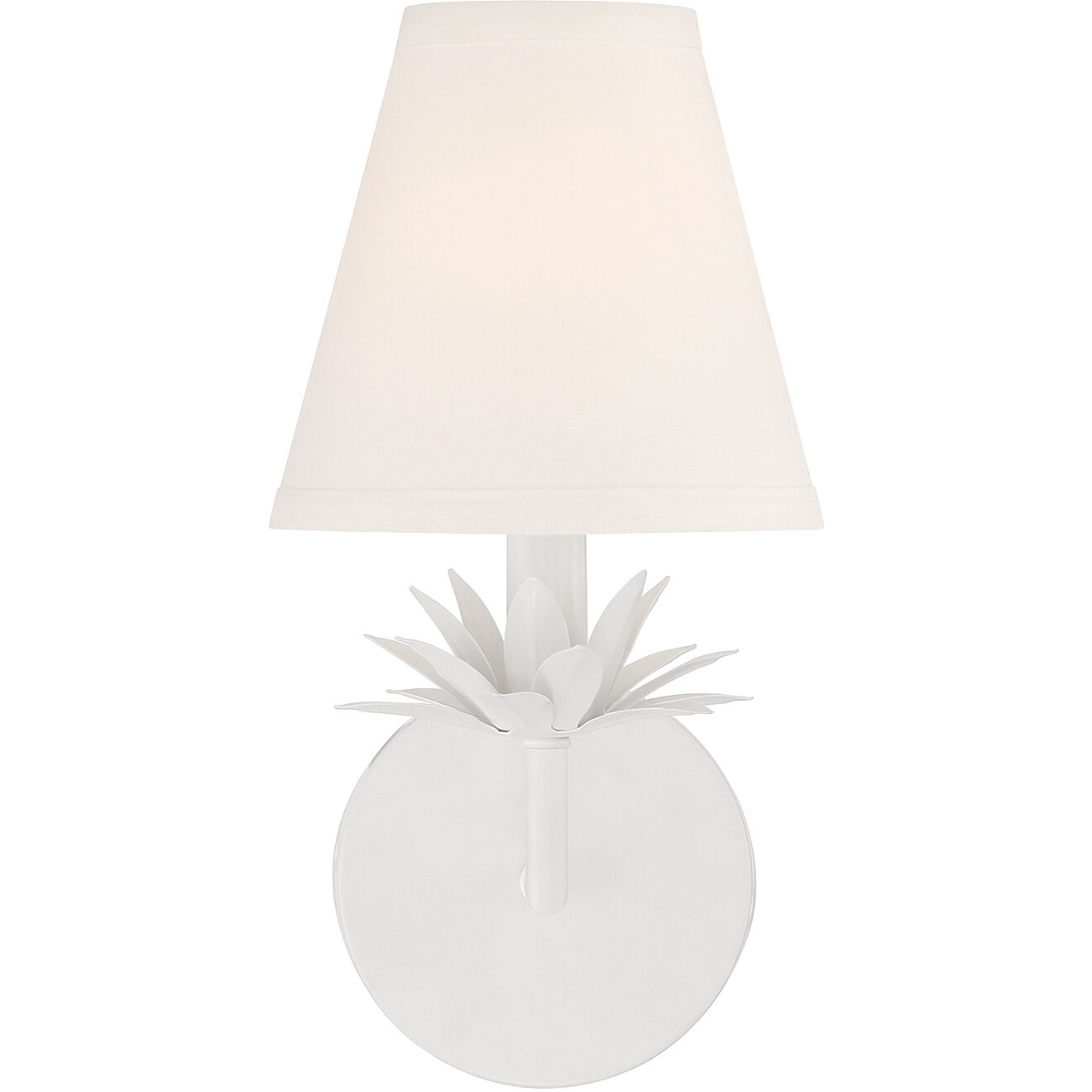 Vintage 1 Light 6 inch White Wall Sconce Wall Light