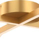 Atom 1 Light 16.06 inch Gold Flushmount Ceiling Light