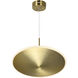 Ovni LED 16 inch Brass Down Pendant Ceiling Light