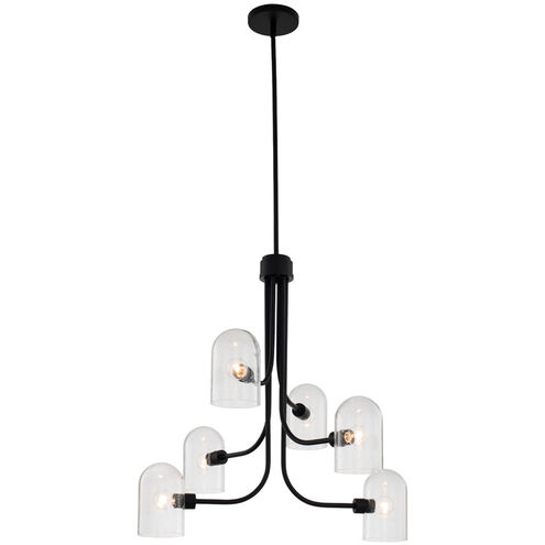 Cupola 6 Light 27 inch Matte Black Chandelier Ceiling Light