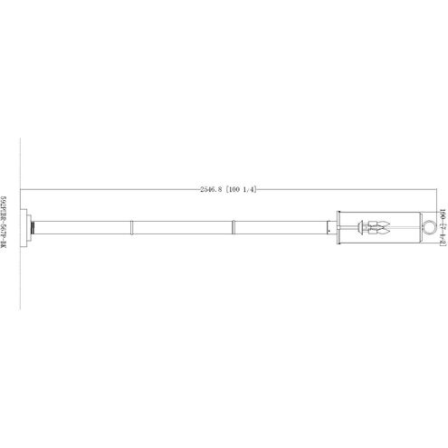 Sana 3 Light 100.25 inch Black Outdoor Post Mounted Fixture