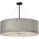 Textile LED 36 inch Dark Bronze Pendant Ceiling Light