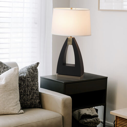 Trina 31 inch 23.00 watt Ebony and Weathered Brass Table Lamp Portable Light