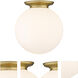 Beacon 1 Light 17.75 inch Brushed Brass Flush Mount Ceiling Light