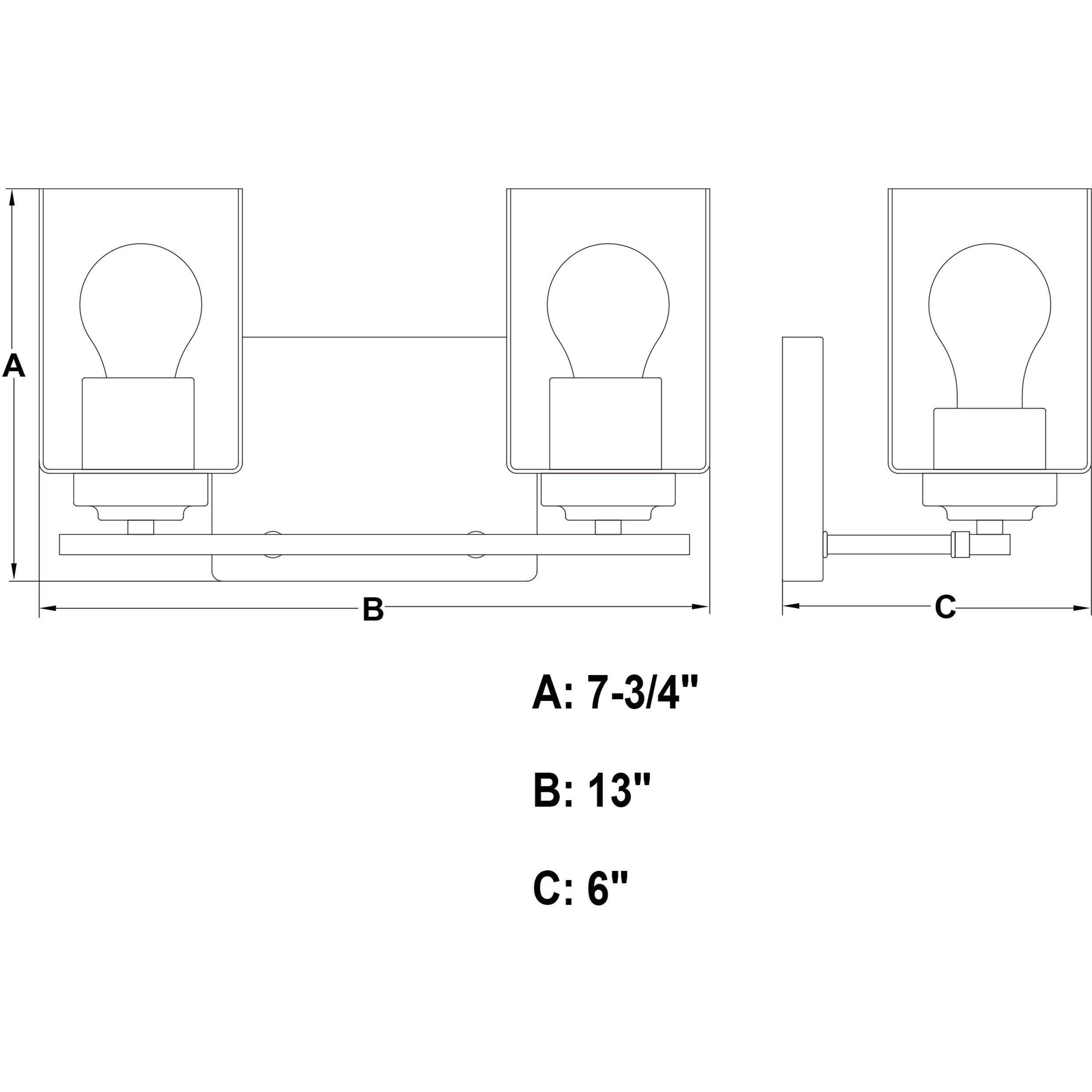Park Ridge 2 Light 13 inch Satin Nickel Bathroom Light Wall Light