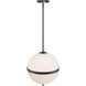 Dia 3 Light 14 inch Matte Black Pendant Ceiling Light