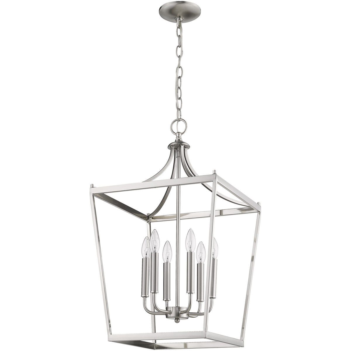 Kennedy 6 Light 16 inch Satin Nickel Chandelier Ceiling Light