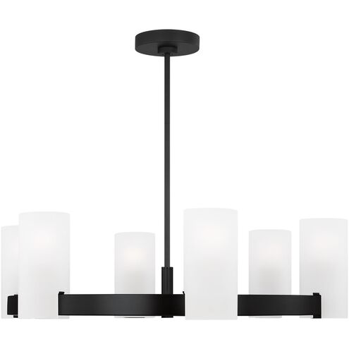 Drew & Jonathan Scott Rhode 6 Light 30 inch Midnight Black Chandelier Ceiling Light