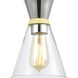 Modley 1 Light 6 inch Polished Chrome with Yellow and Clear Mini Pendant Ceiling Light