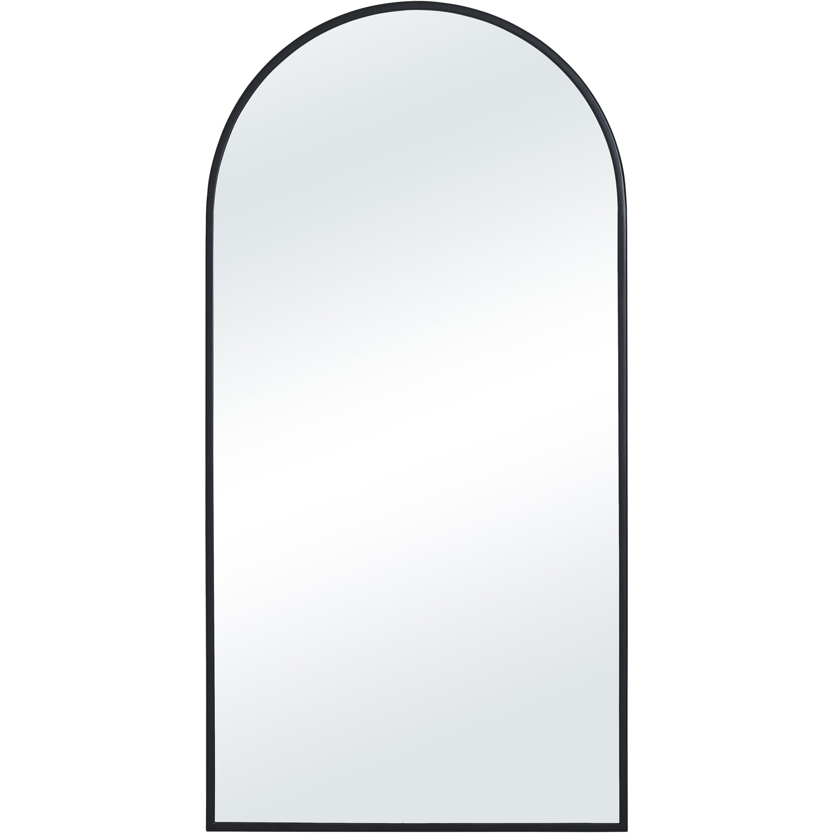 Waren 40 X 20 inch Matte Black Wall Mirror