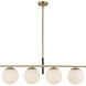 Alora Mood Zuri Linear Pendant Ceiling Light in Brushed Gold