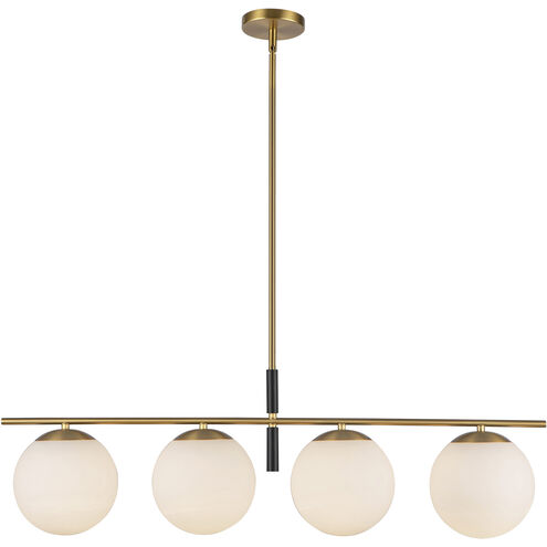 Alora Mood Zuri Linear Pendant Ceiling Light in Brushed Gold