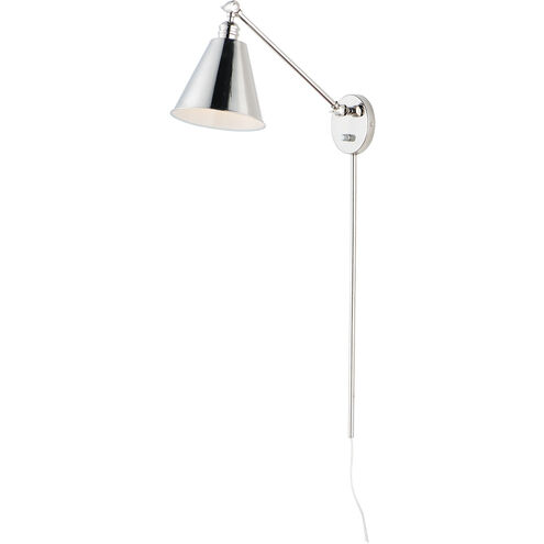 Library Wall Sconce Wall Light in Polished Nickel