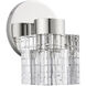 Rotterdam 1 Light 7 inch Polished Nickel Crystal Single Sconce Wall Light