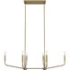 Madden 6 Light 17.75 inch Champagne Bronze Chandelier Linear Ceiling Light, Double
