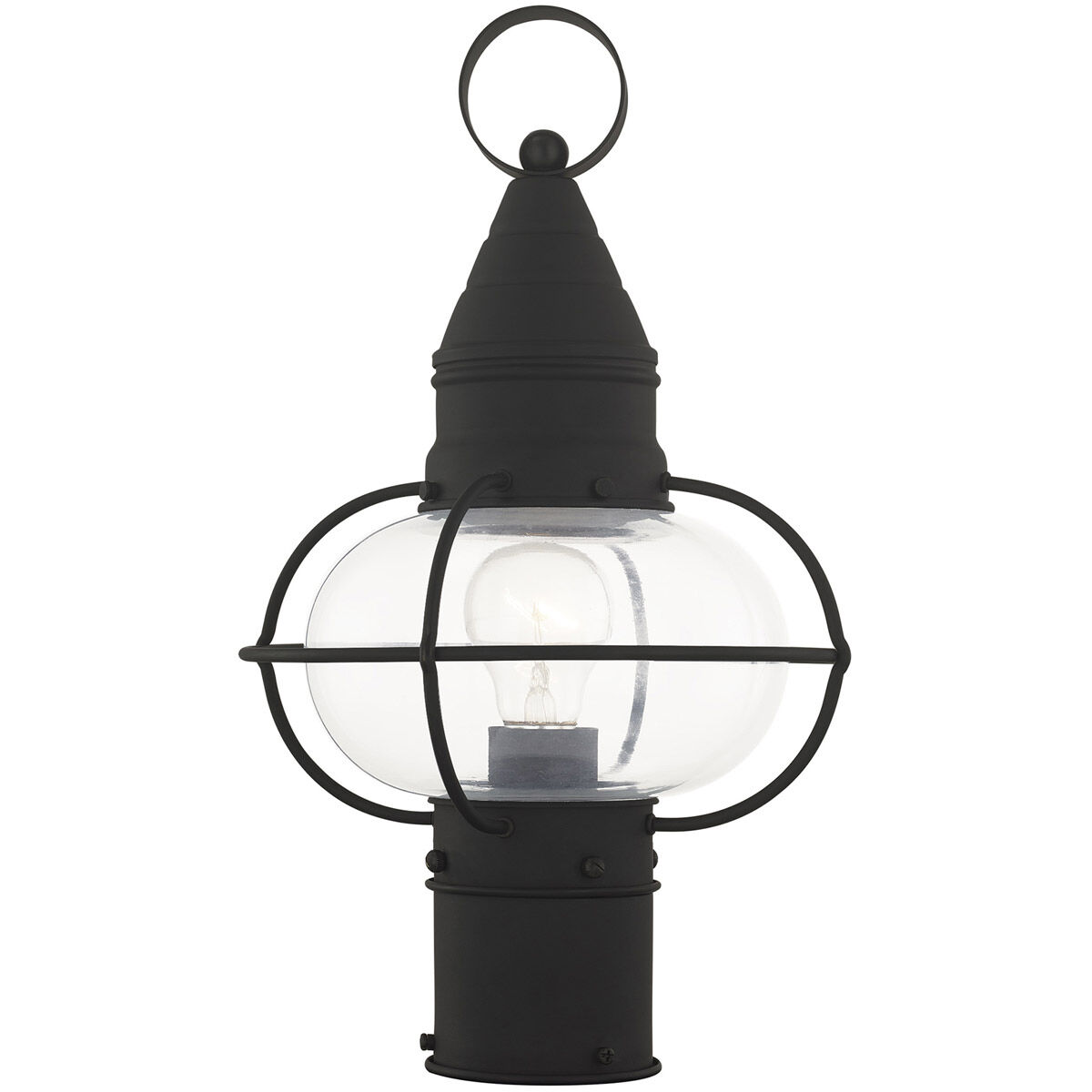 Newburyport 1 Light 15 inch Black Outdoor Post Top Lantern