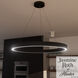 Canoga 1 Light 30 inch Matte Black Chandelier Ceiling Light, Large