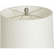 Cameron 30 inch 100.00 watt Ridged White Wash Table Lamp Portable Light