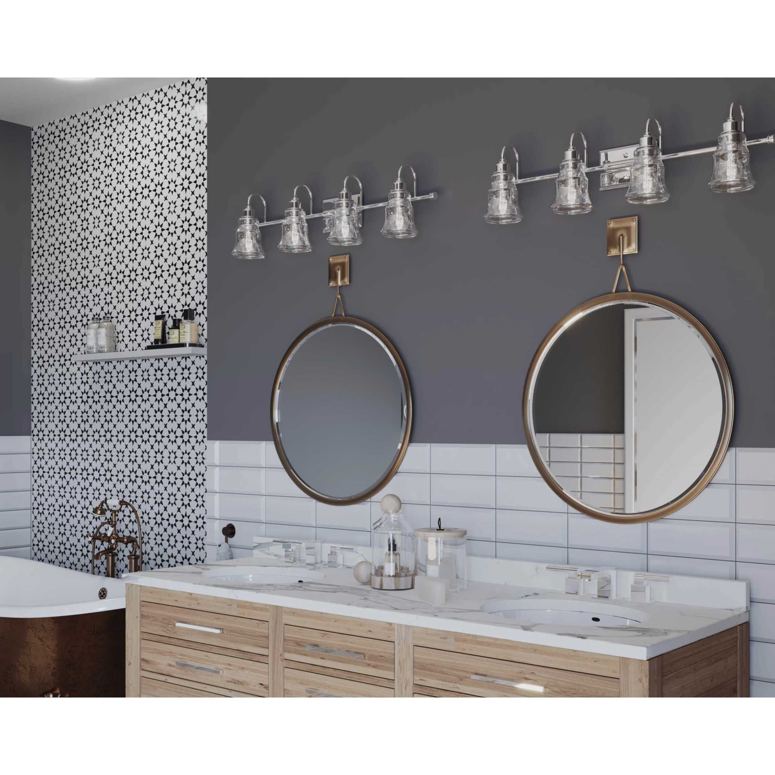 Litchfield 4 Light 33 inch Polished Chrome Bath Vanity Wall Light