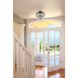 Calypso 3 Light 13 inch Matte Black Semi Flush Ceiling Light