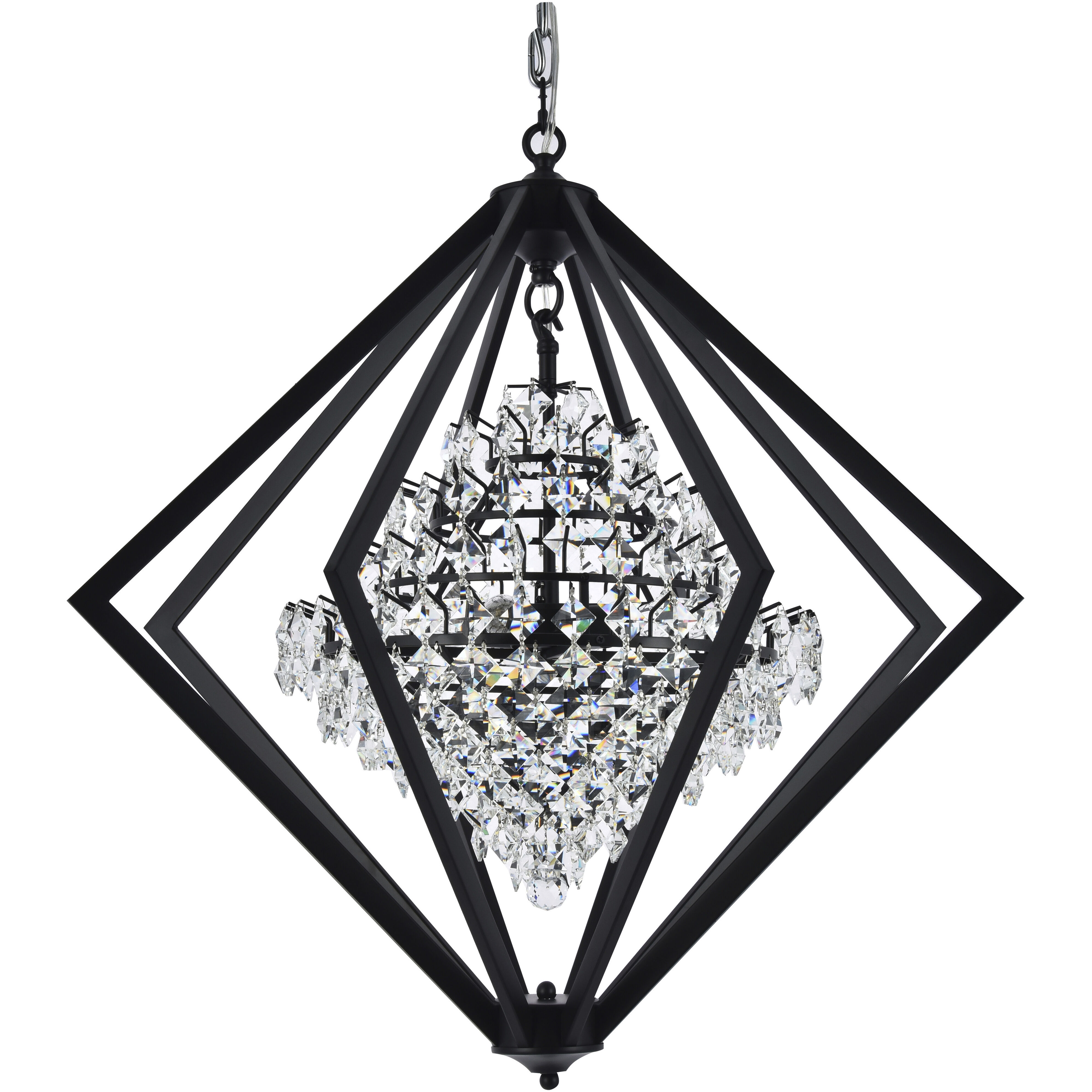 Canada 4 Light 28 inch Black Chandelier Ceiling Light