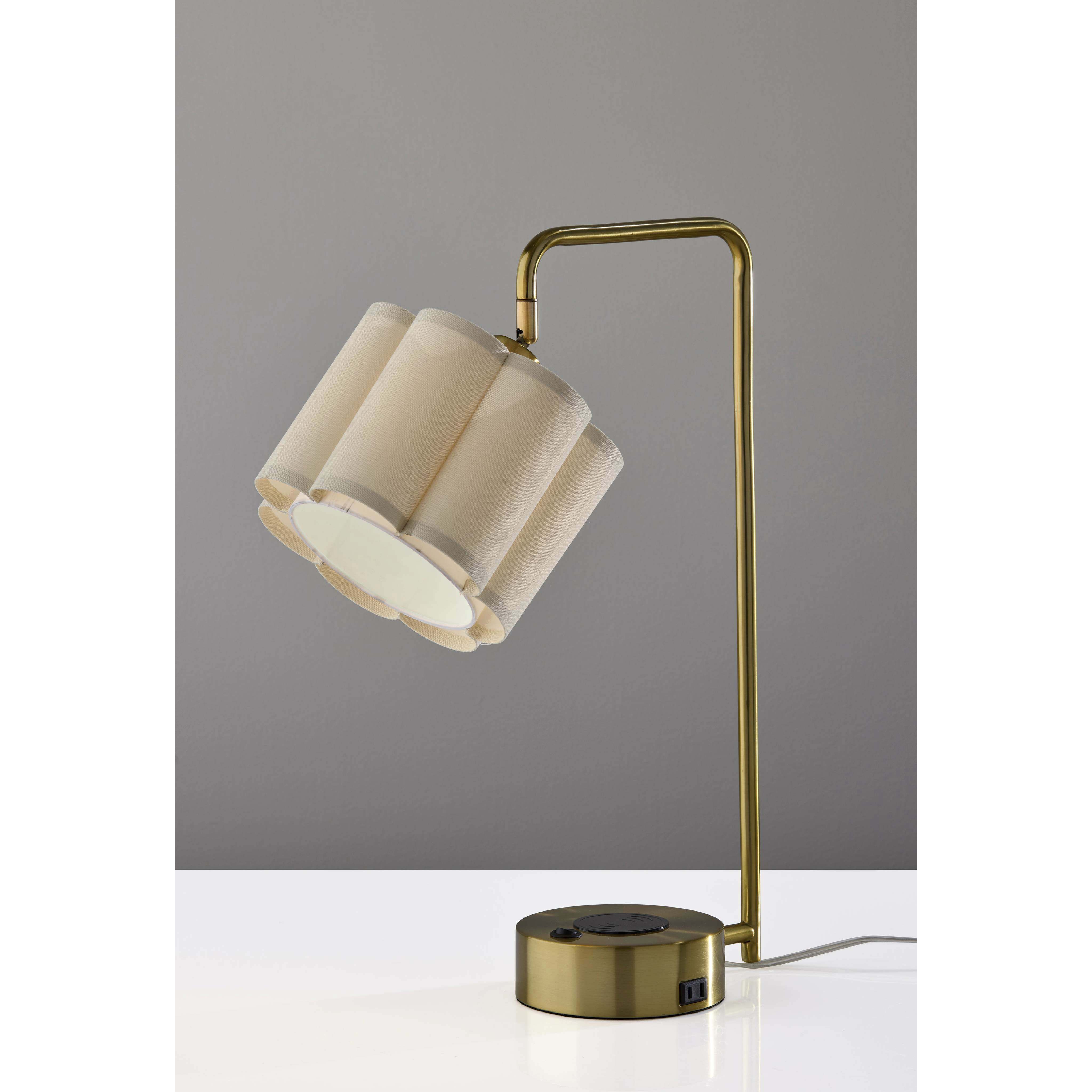 Dover 22.25 inch 60.00 watt Antique Brass Supercharger Desk Lamp Portable Light