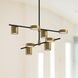 Jayden LED 40 inch Black Chandelier Ceiling Light