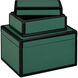 Lacquer 10.25 inch Green/Black Boxes, Set of 2