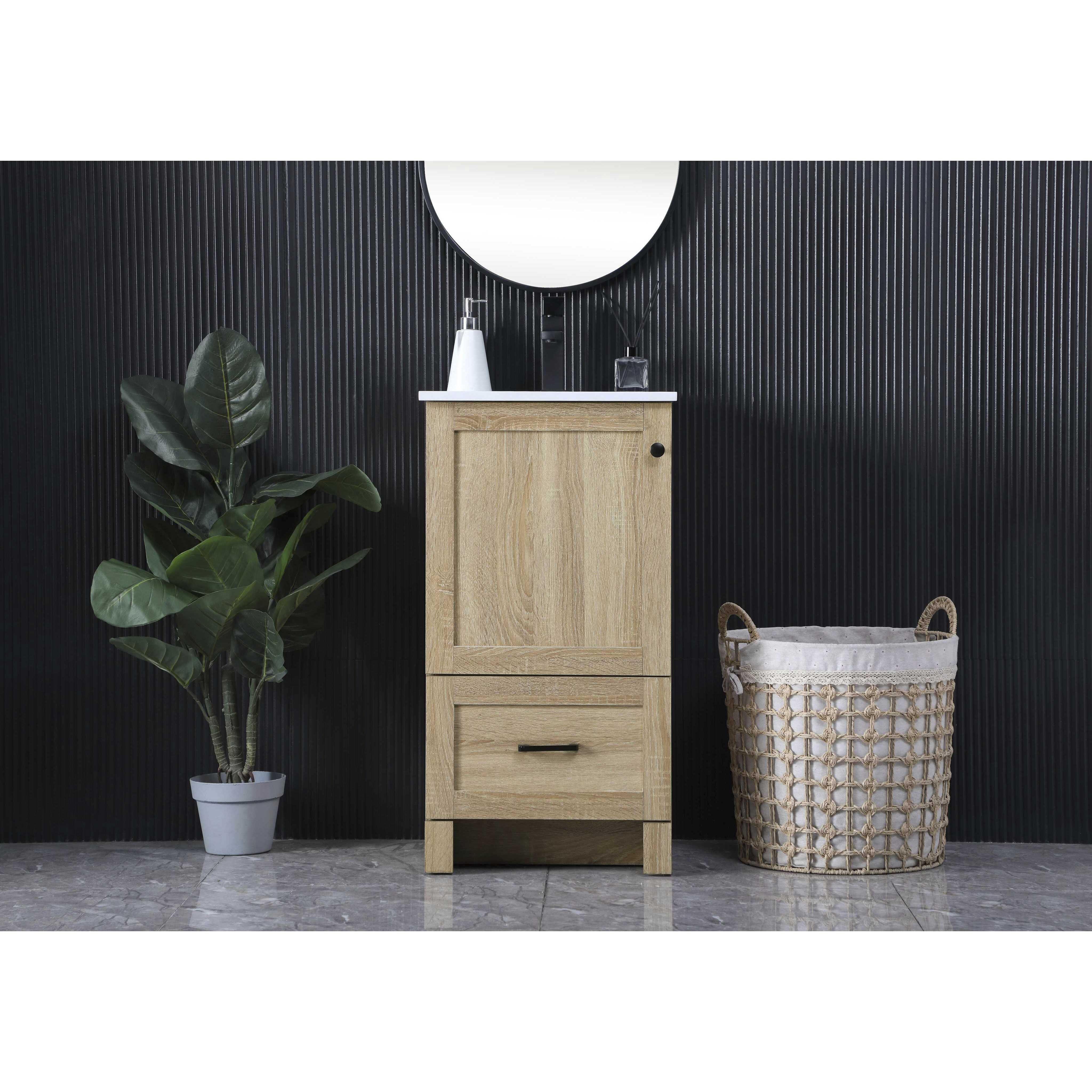 Soma 18 X 34 inch Mango Wood Bathroom Vanity Cabinet