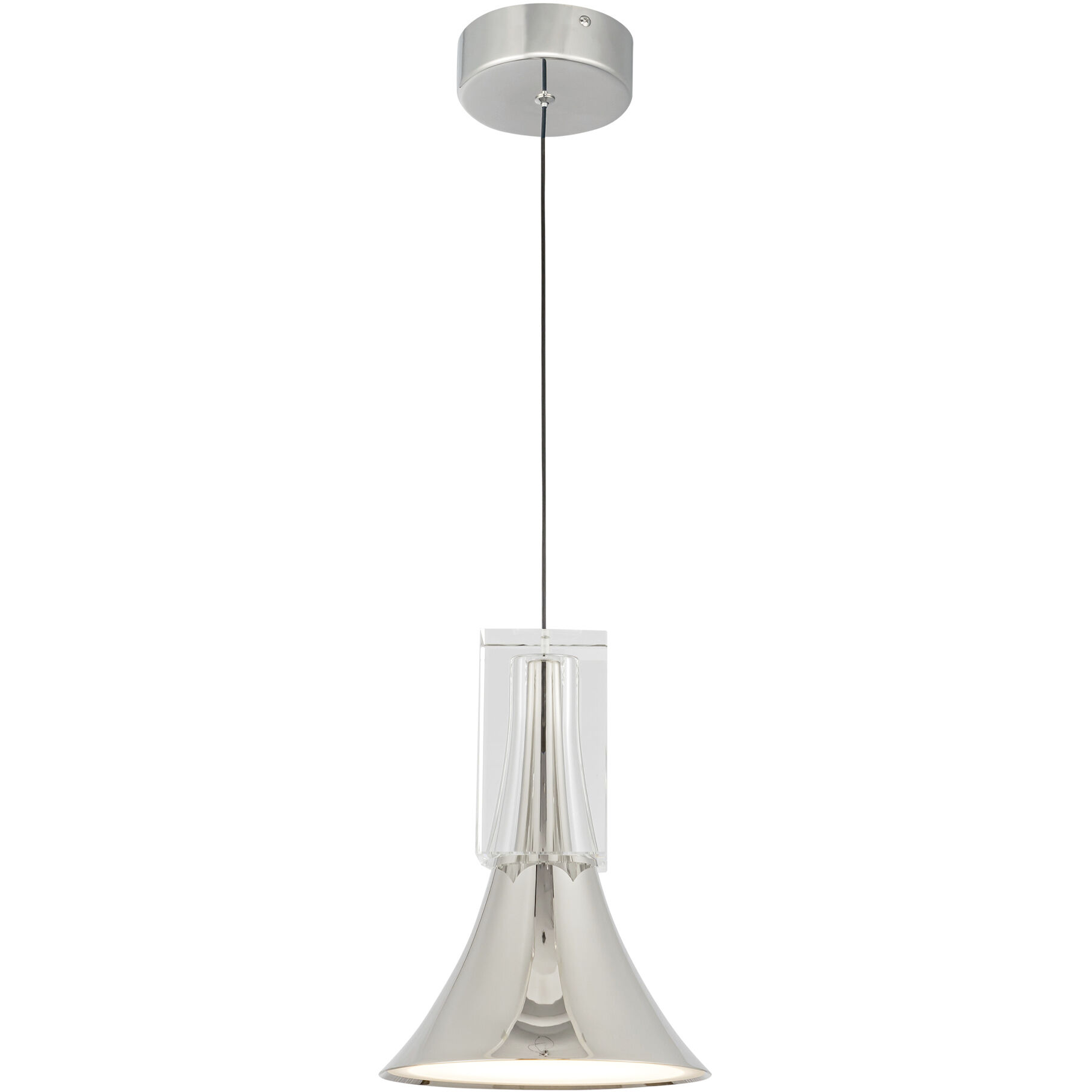 Floe LED 8 inch Polished Nickel Pendant Ceiling Light