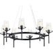 Alton 8 Light 38 inch Black Chandelier Ceiling Light