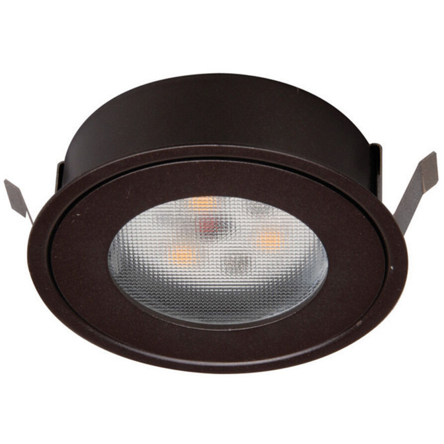 LED Button Light 2.63 inch Dark Bronze Puck Light