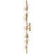 Azalea 5 Light 8 inch Distressed Brass Sconce Wall Light