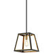 Rosalie 1 Light 12 inch Matte Black and Aged Gold Brass Pendant Ceiling Light