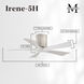 Atlas Irene-5H 42 inch Barn Wood Tone with Matte White Blades Flush Mount Paddle Fan