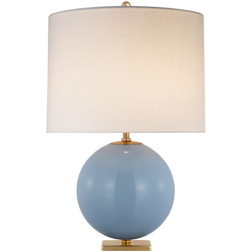 kate spade new york Elsie 25.5 inch 100.00 watt Blue Painted Glass Table Lamp Portable Light in Linen
