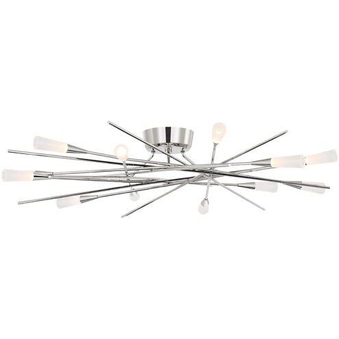 Chapman & Myers Stellar LED 40 inch Polished Nickel Radial Semi-Flush Mount Ceiling Light