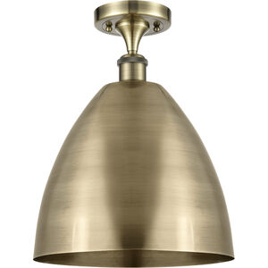 Ballston Dome 1 Light 12 inch Antique Brass Semi-Flush Mount Ceiling Light