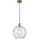 Ballston X-Large Deco Swirl 1 Light 12 inch Brushed Brass Pendant Ceiling Light, Ballston