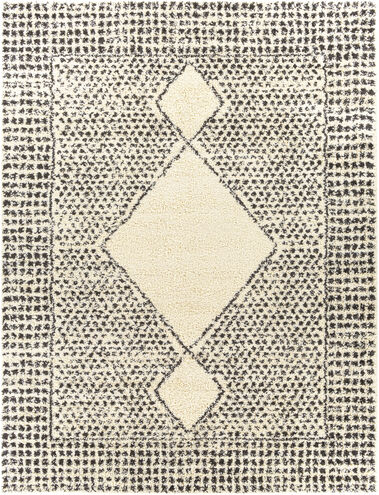 Beni Shag 120 X 94 inch Black Rug in 8 x 10, Rectangle