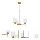 Claire 3 Light 20 inch Satin Brass Chandelier Ceiling Light