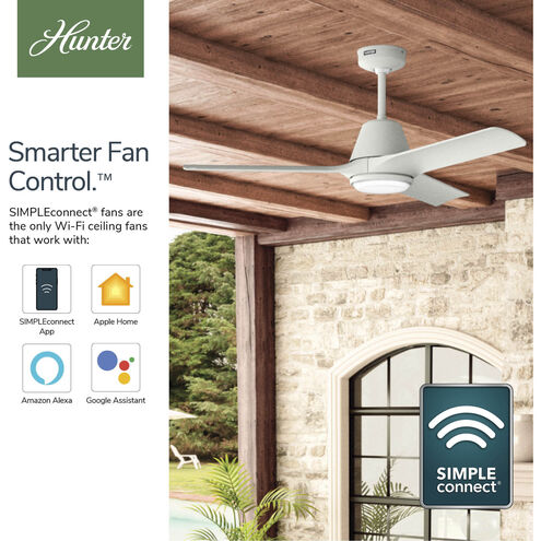 Aeronaut 52 inch Matte White Outdoor Ceiling Fan