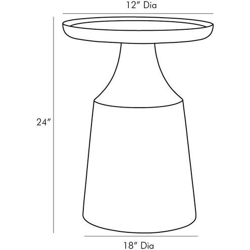 Turin 18 inch Spice End Table